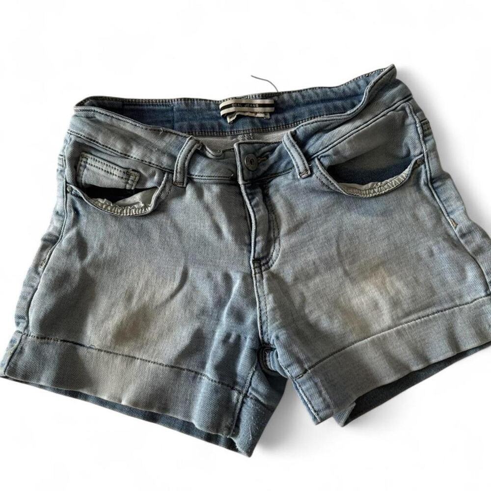 Blue denim shorts